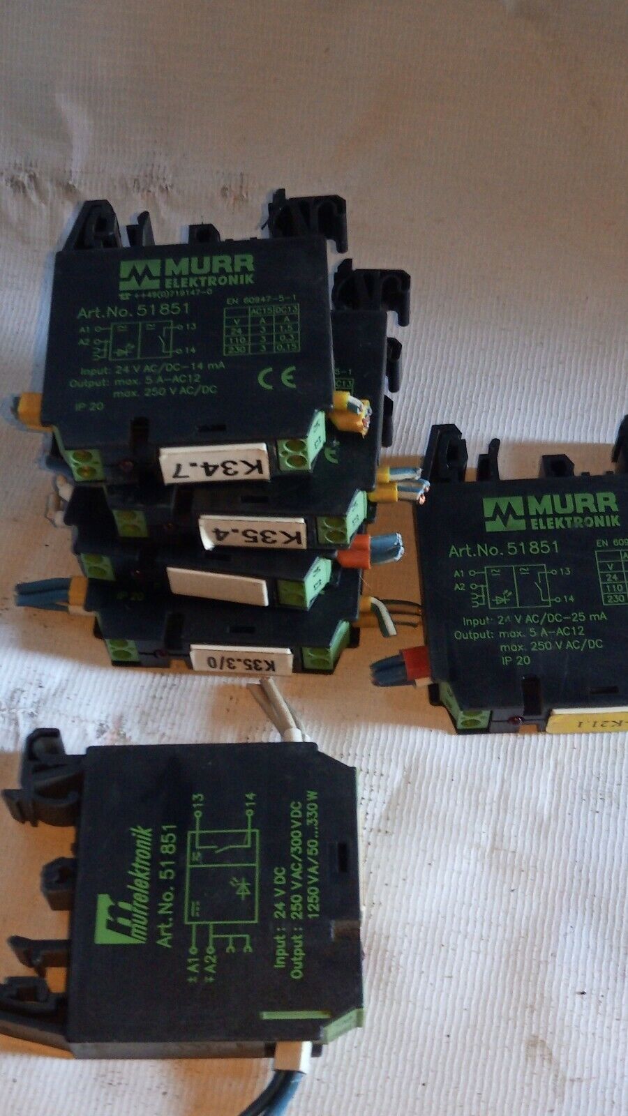 murr elektronik 51851 RMM 11/24 OUTPUT RELAY Murr Elektronik lot of 50 - Image 3