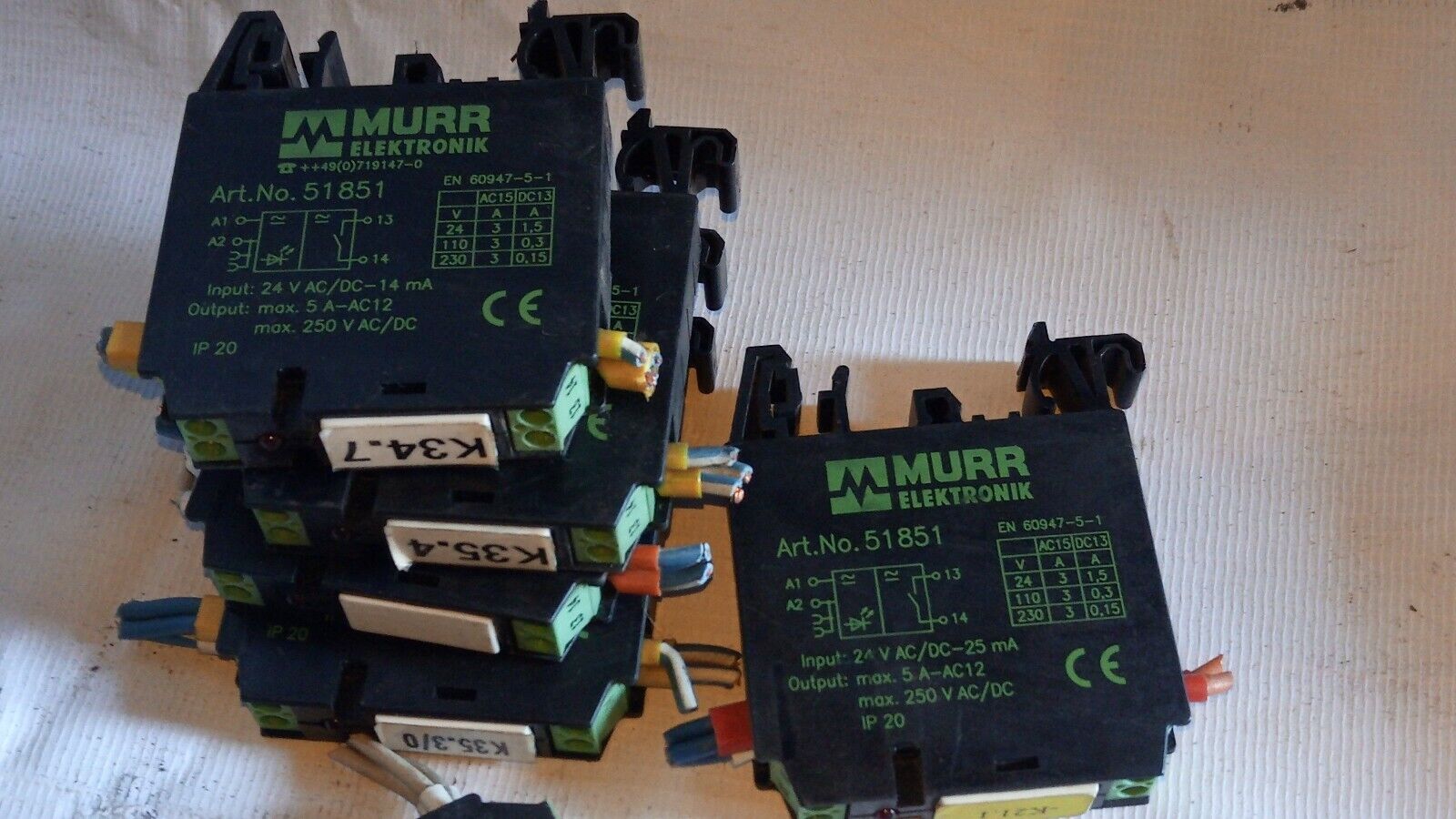 murr elektronik 51851 RMM 11/24 OUTPUT RELAY Murr Elektronik lot of 50