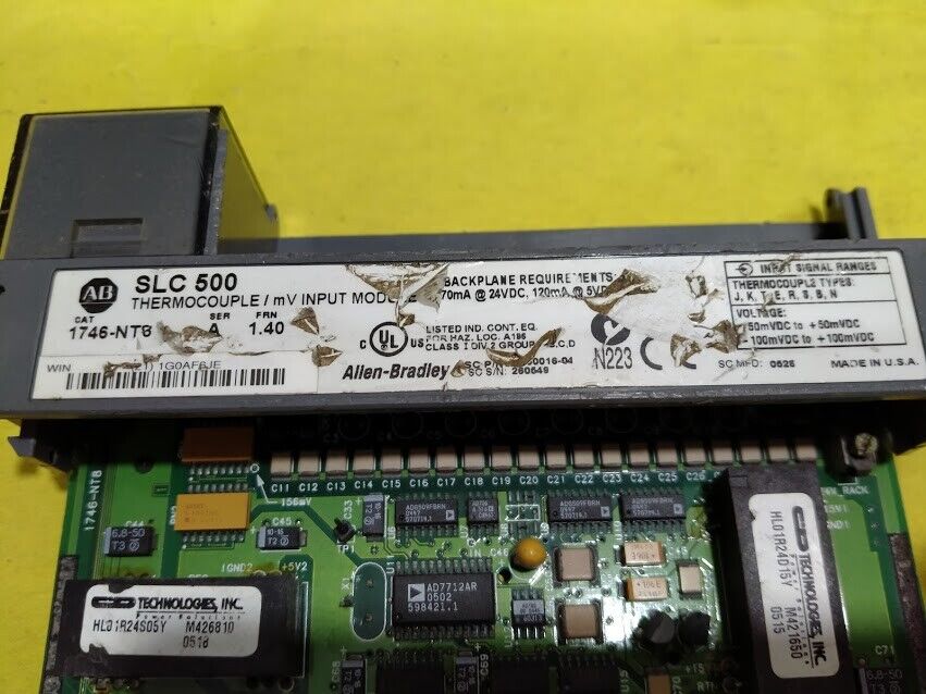 Allen Bradley SLC 500 1746-NT8 Ser. A FRN. 1.40 Thermocouple/ Mv input module - Image 2