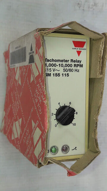Carlo Gavazzi SM 155 115 Tachometer Relay SM155115 1000-10,000 RPM New