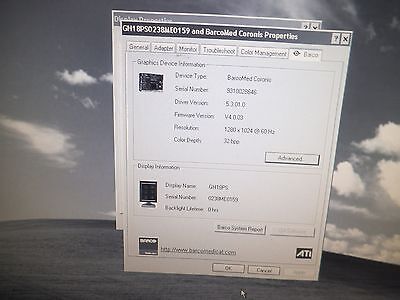 Barco KM570071-06 Assy KM571900-01 BarcoMed Coronis 3MP VGA Bios Ver 2.0.25