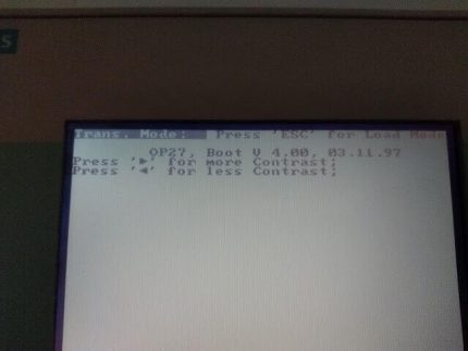 Siemens 6AV3627-1JK00-0AX0 Boot V 4.00, 03.11.97 Operator Panel OP27 Mono V6.0.2