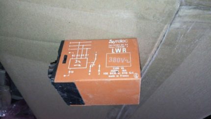 Syrelec Controls LWR 380V 2200VA 250V 10A phase relay Crouzet Control