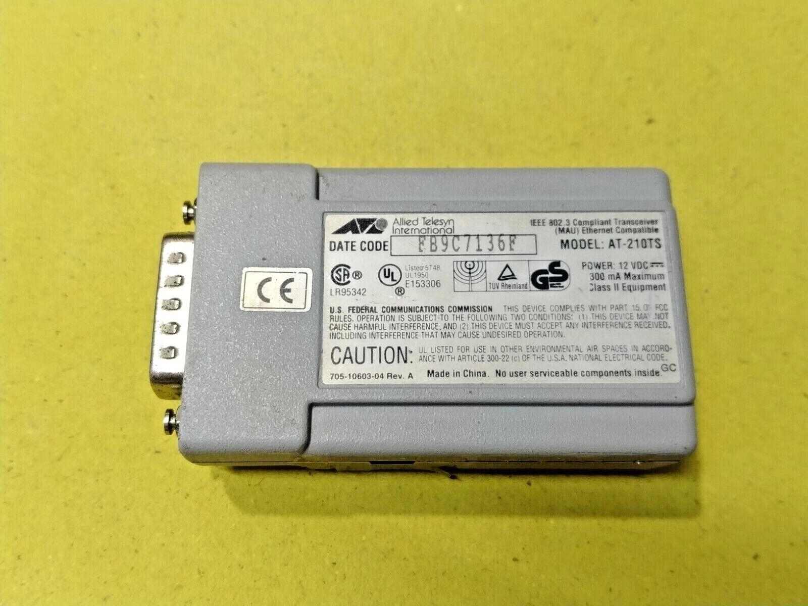 ALLIED TELESIS AT210-TS TWISTED PAIR TRANSCIEVER - Image 7