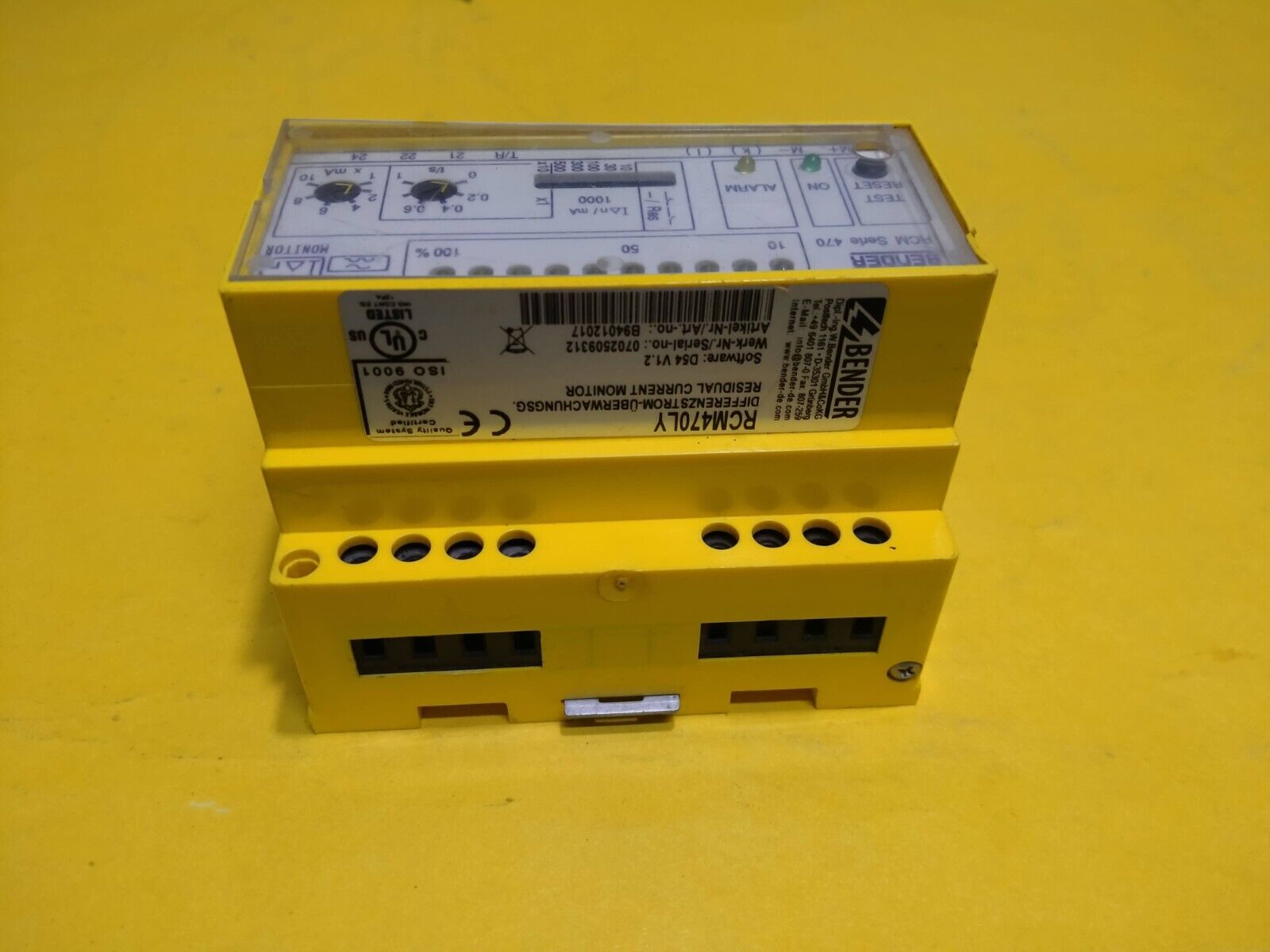 Bender RCMA470LY Residual current monitor RCMA 470 Software D54 V2.1 - Image 5