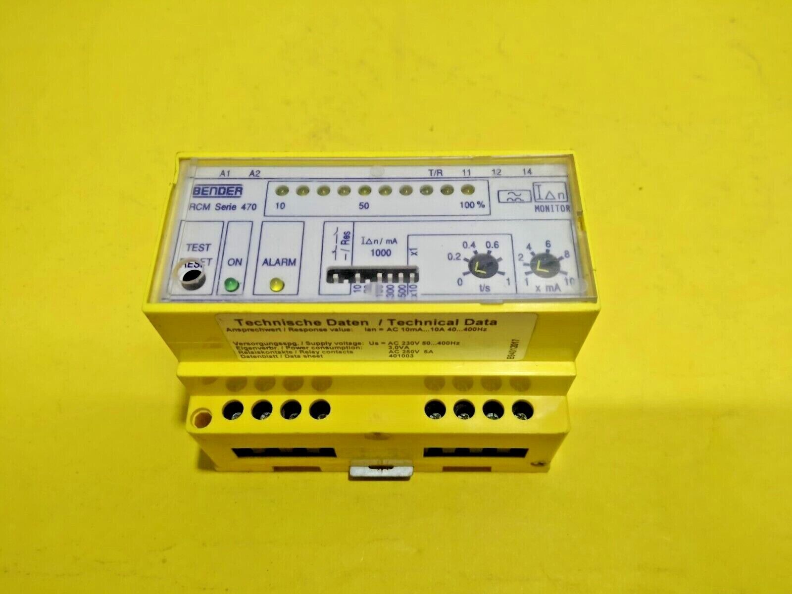 Bender RCMA470LY Residual current monitor RCMA 470 Software D54 V2.1 - Image 3