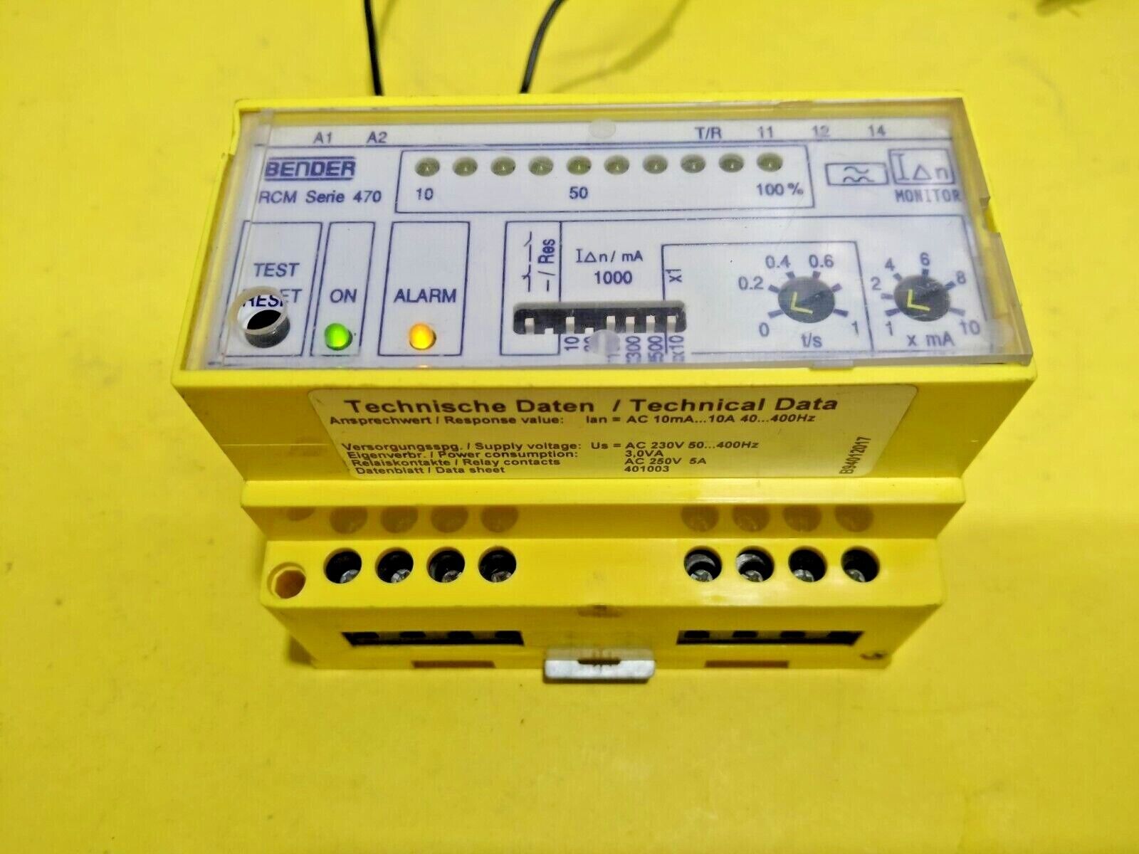 Bender RCMA470LY Residual current monitor RCMA 470 Software D54 V2.1 - Image 2
