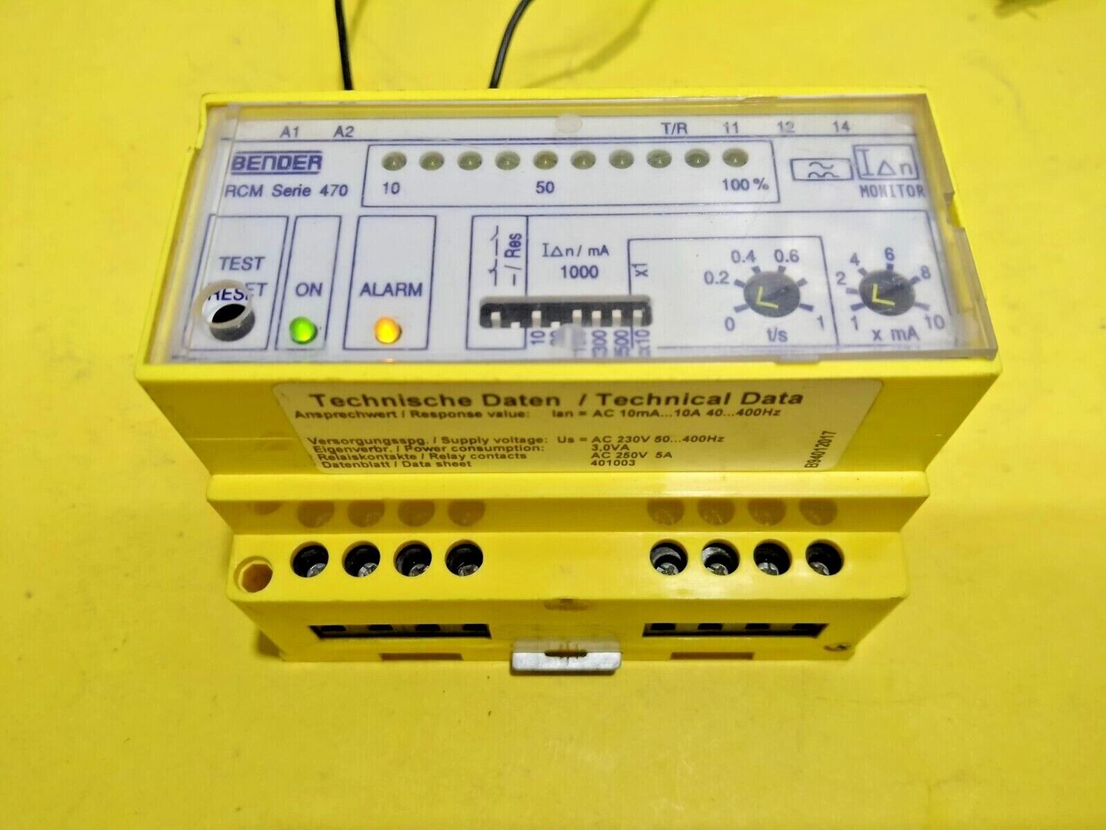 Bender RCMA470LY Residual current monitor RCMA 470 Software D54 V2.1