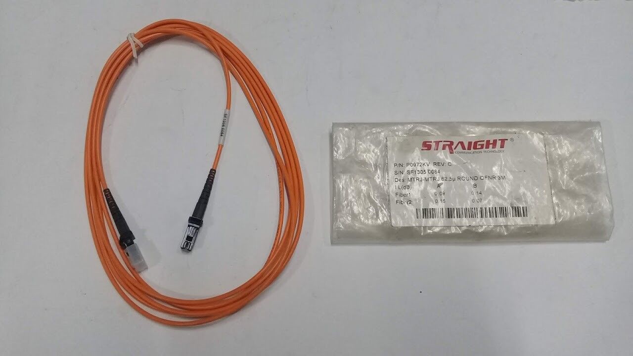Straight P0972KV Rev C MTRJ-MTRJ 65.5u Round ofnr 3m Fiber Optic Cable - Image 2