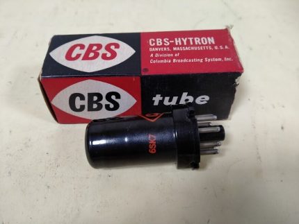 CBS 6SK7GT NOS NIB 2275gm Round Black Plate Top "D" Getter Serious Tubes