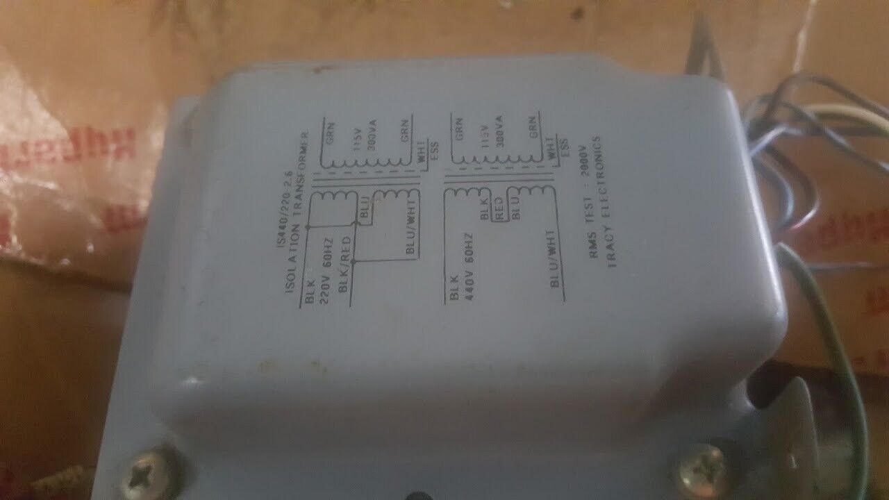 Tracy Electronics Is440/220-2.6 Rms test 2000v Isolation Transformer - Image 2