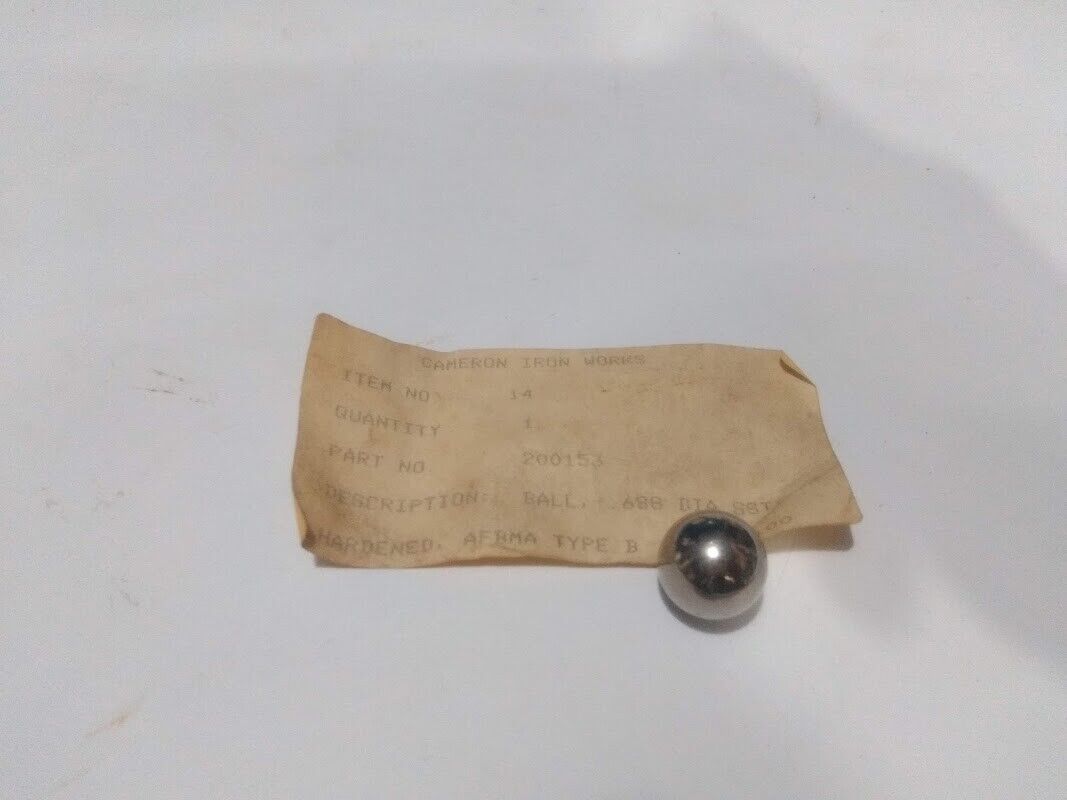 Cameron 200153 Ball, 688 DIA SST AFBMA Type B Grade 100 Marine Store Spare - Image 2