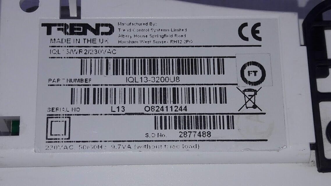 Trend ILQ 13+ IQL13/WR2/230VAC IQL13-3200U8 LonMark Terminal Unit Controller New - Image 3
