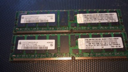 2GB infineon 1Rx4 PC2-3200R-333-11-C2 HYS72T256000HR-5-A IBM 39M5814 PC2 3200