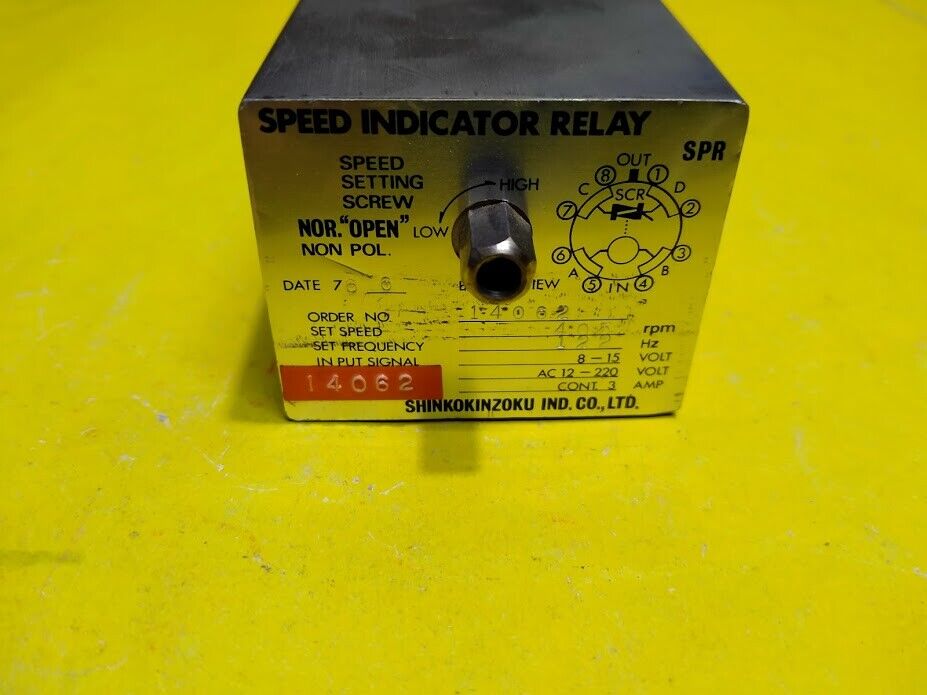 Shinkokinzoku Ind Co Ltd Speed Indicator Relay 14062 4.05 rpm - Image 4