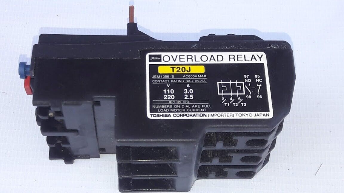 New Toshiba Corporation JEM 1356-S T20J Overload Relay JEM1356S - Image 3