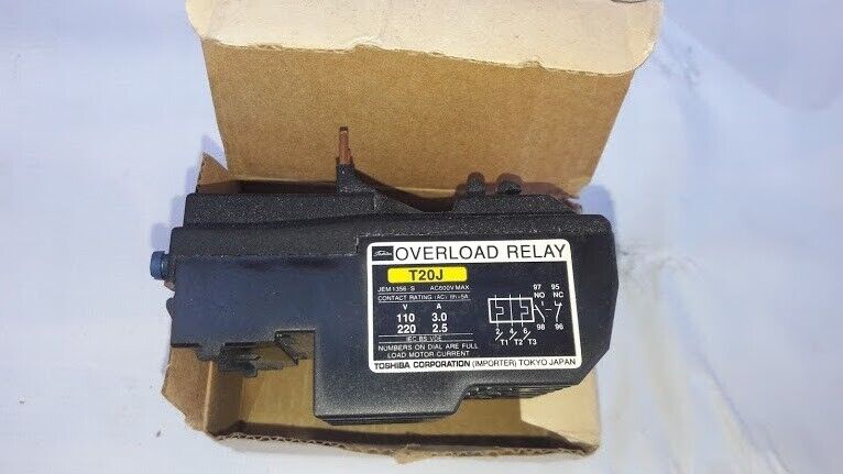 New Toshiba Corporation JEM 1356-S T20J Overload Relay JEM1356S
