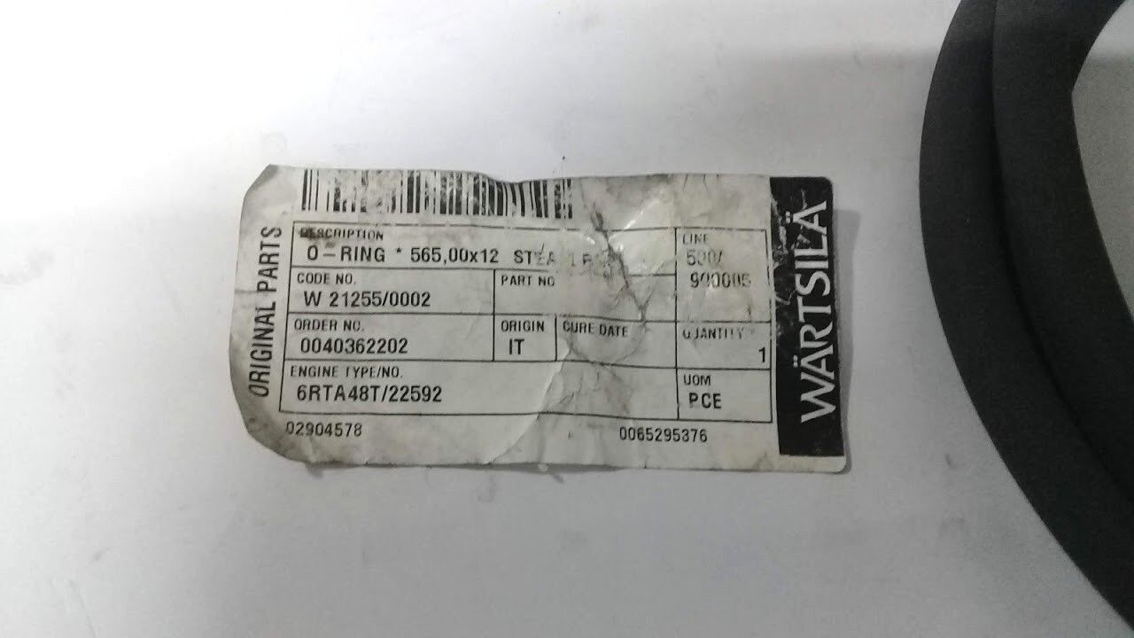 Wärtsilä O-Ring 565,00X12 steam W 21255/0002 wartsila for Sulzer 6RTA48T/22592 - Image 3