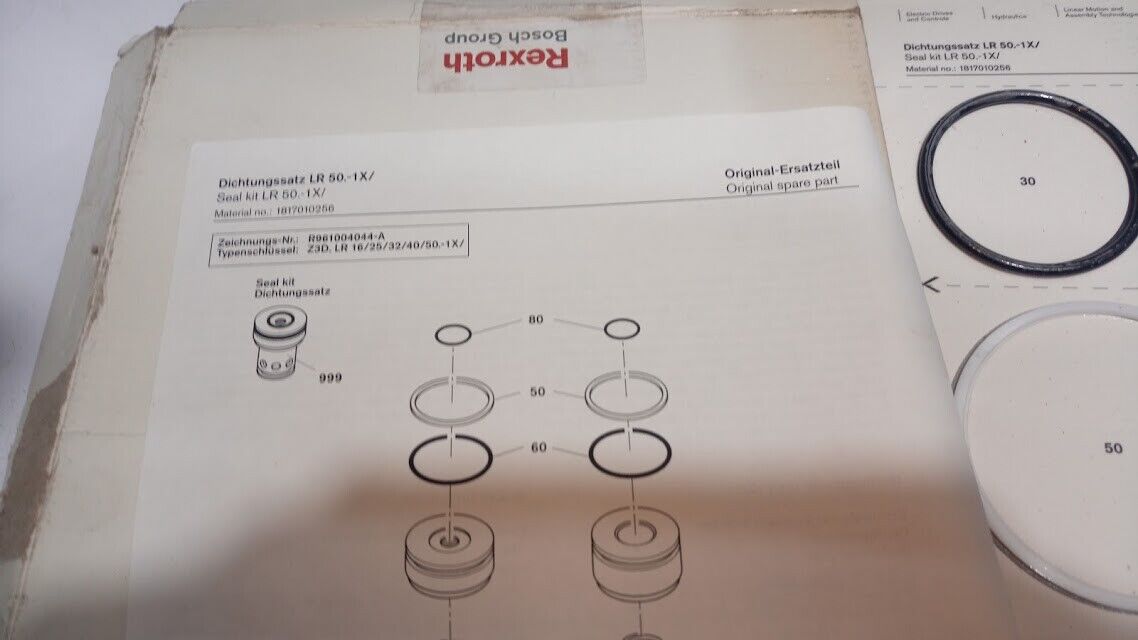 Rexroth Bosch 1817010256 dichtungssatz gasket kit LR 50.-1x/ O-Ring Thrust Ring - Image 8