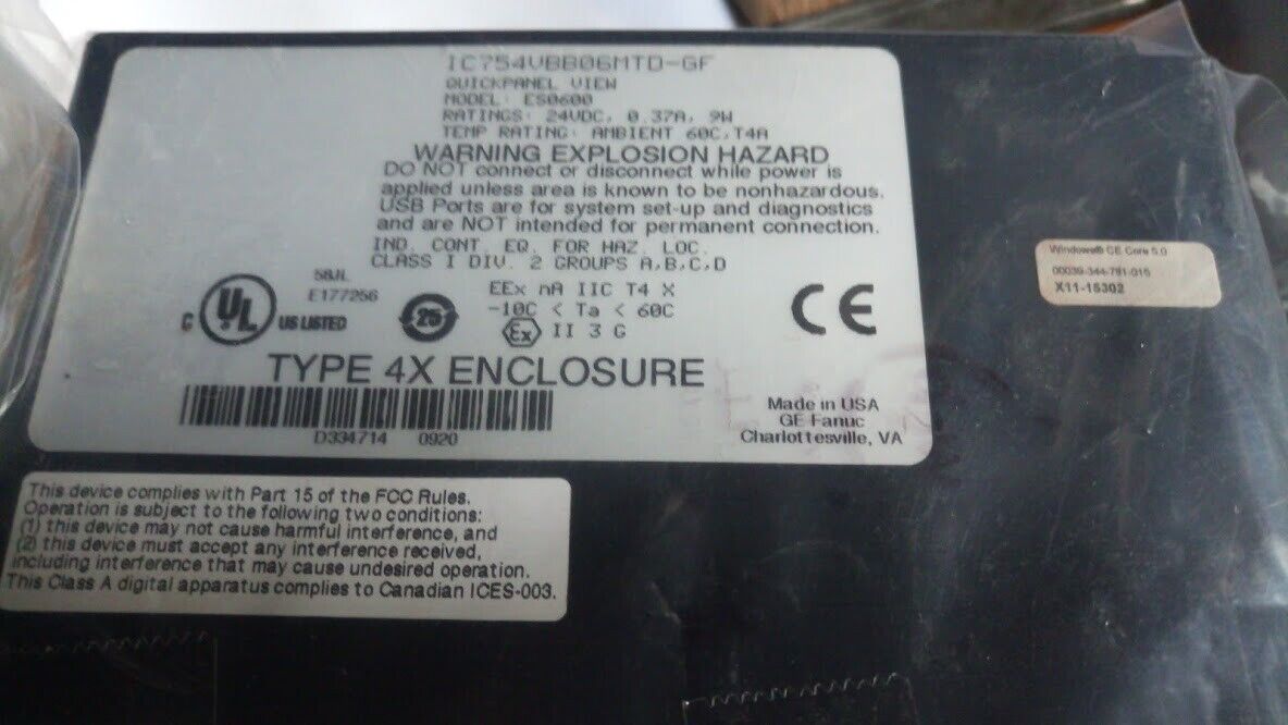GE Fanuc IC754VBB06MTD-GF ES0600 QuickPanel View V2.00 Windows CE v5.00 ES0600 - Image 8