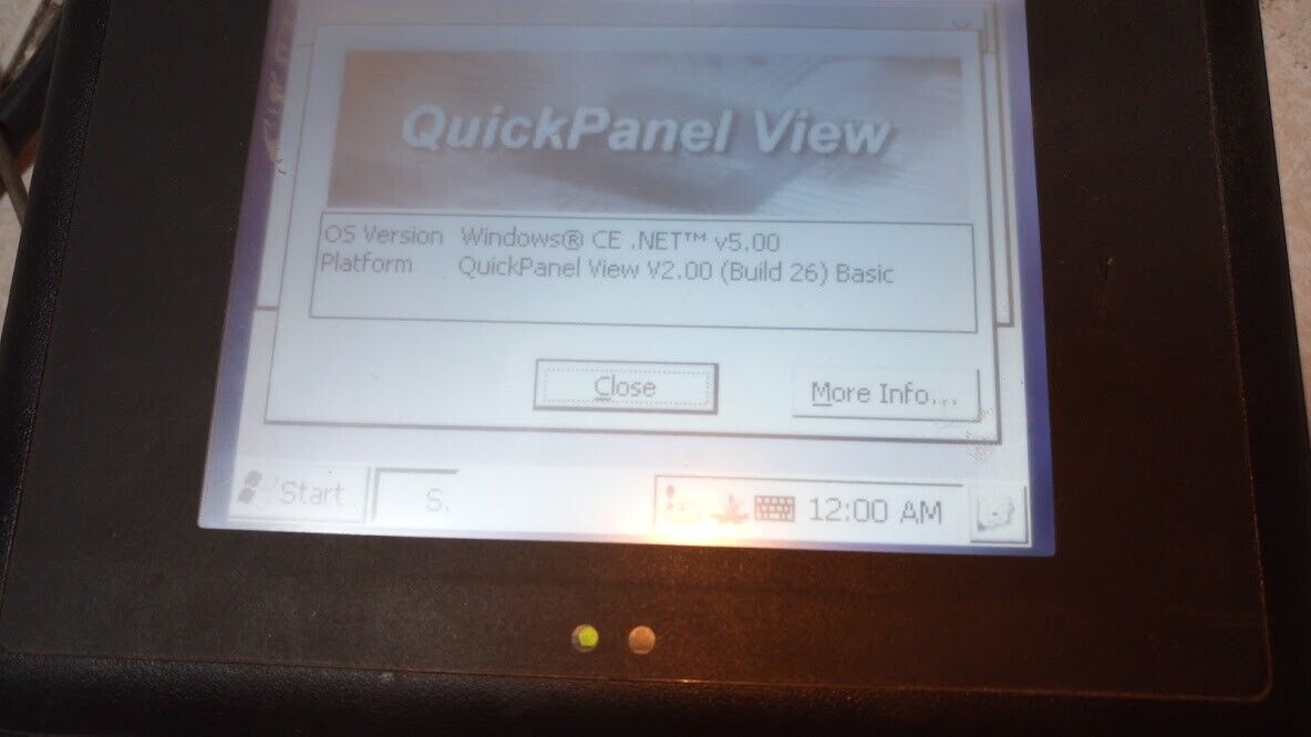 GE Fanuc IC754VBB06MTD-GF ES0600 QuickPanel View V2.00 Windows CE v5.00 ES0600