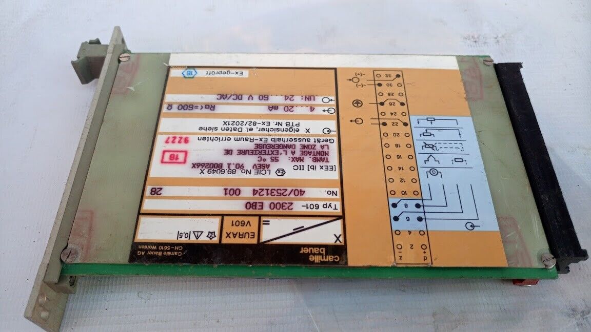 Camille Bauer EURAX V601-2300 EB0 Nr 89-6049 X Power Supply Card V601-23 - Image 6