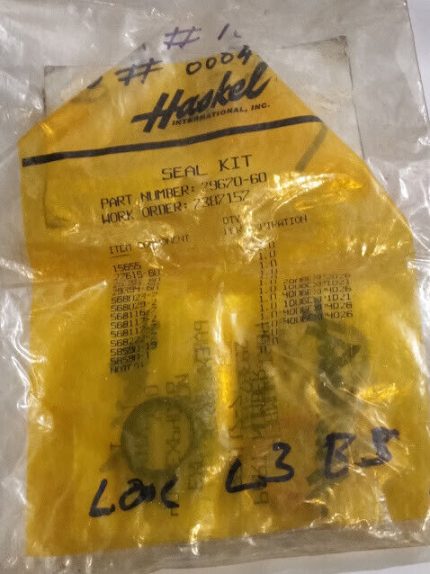 Cameron 29670-60 Seal Kit Fluid Section Haskel 2967060 New