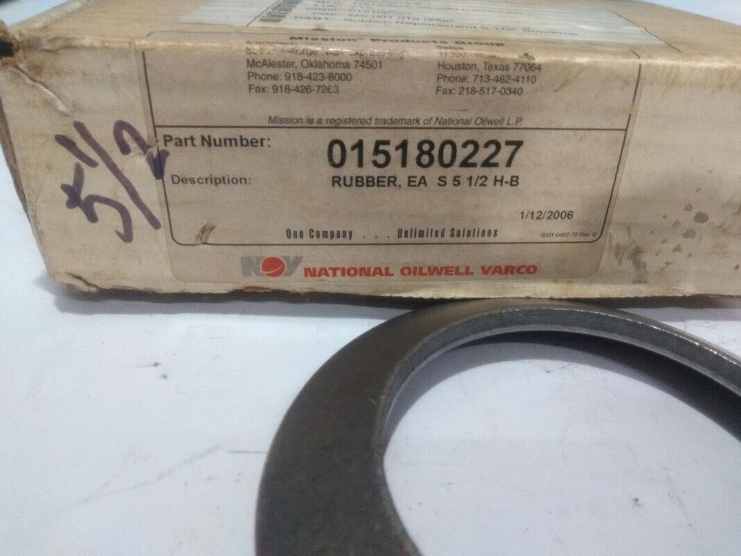 National oilwell Varco 015180227 Rubber EA 1/2 H-B For Mud Pump - Image 3