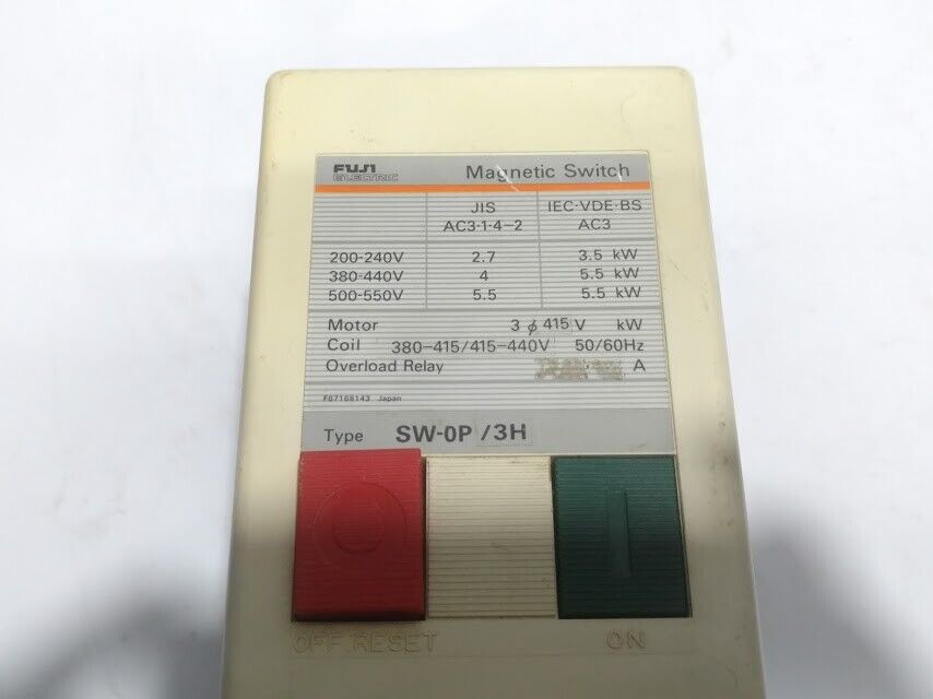 Fuji Electric SW-0P/3H MAGNETIC SWITCH STARTER AC 220V - Image 3