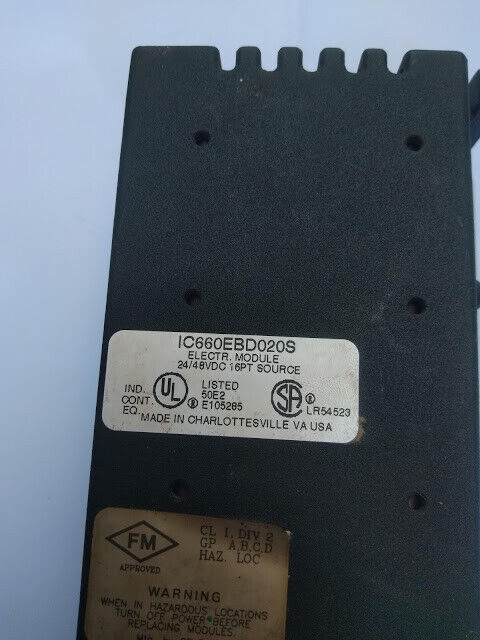 GE Fanuc IC660EBD020S Genius I/O Block 24/48Vdc 16PT Source IC660EBD020S - Image 2