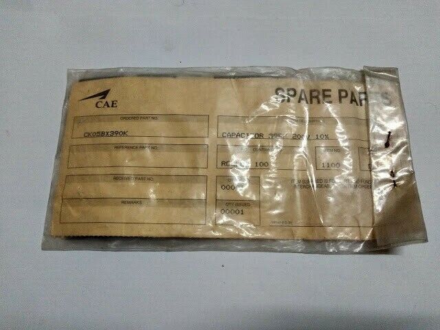 CAE Electronics LTD CK05BX390K Capacitor 39PF 200V 10% New - Image 5
