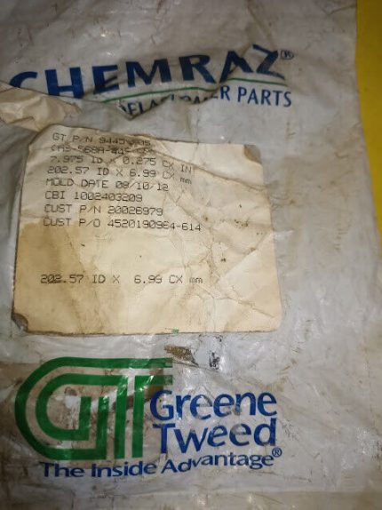 Chemraz Greene Tweed 9445-505 AS-568A-445 CPD 505 O-Ring New