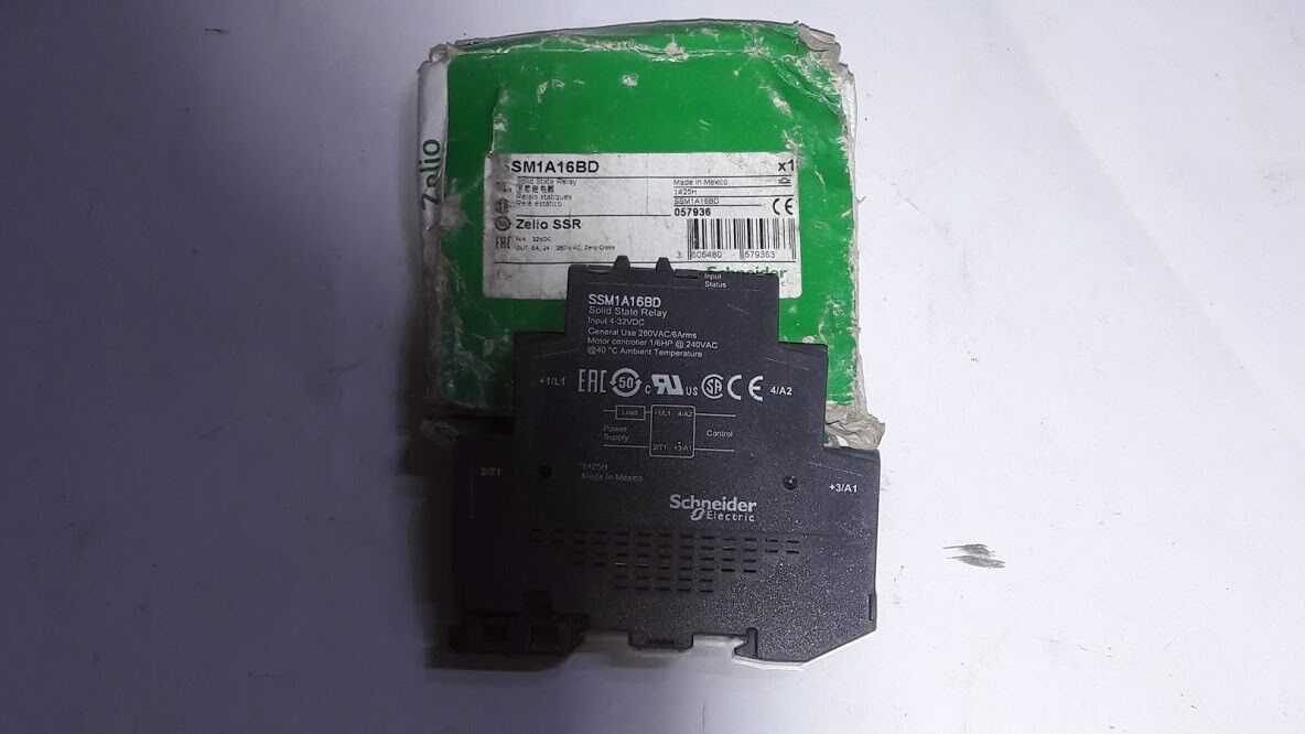 New Schneider SSM1A16BD Zelio SSR Solid State Relay Schneider Electric