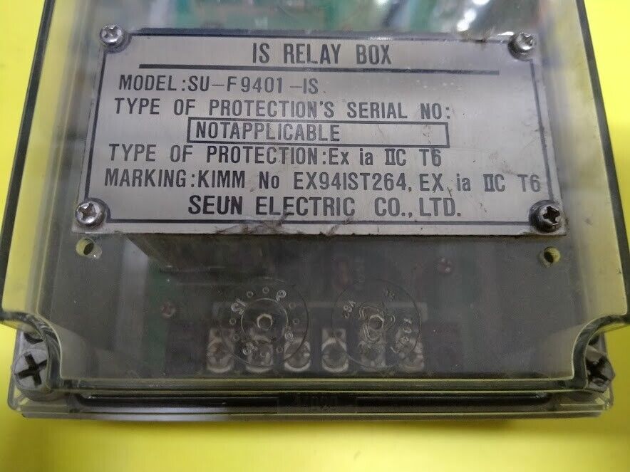 Seun Electric Co. SU-F9401-IS Relay Box Ex ia IIC T6 Marine Store Spare SUF9401I - Image 3