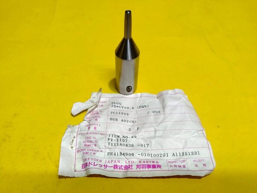 GE Dresser Japan PV-1107 Plug 2B*CV=0.6 SUB 403(H) New