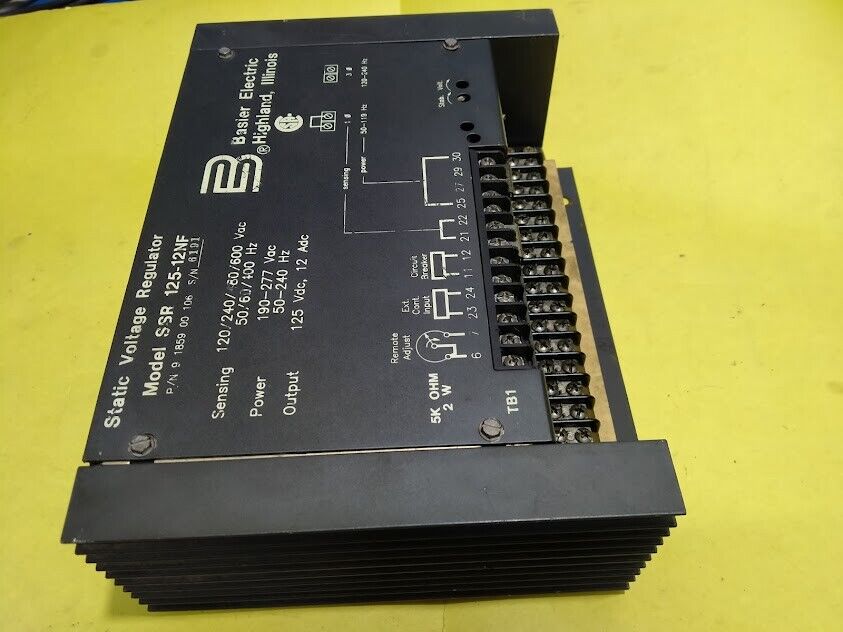 Basier Electric SSR 125-12NF 9 1859 00 106 Statis Voltage Requlator 190131-40 Ma - Image 5