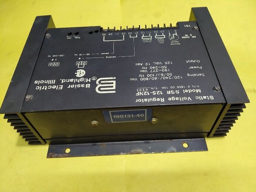 Basier Electric SSR 125-12NF 9 1859 00 106 Statis Voltage Requlator 190131-40 Ma - Image 4