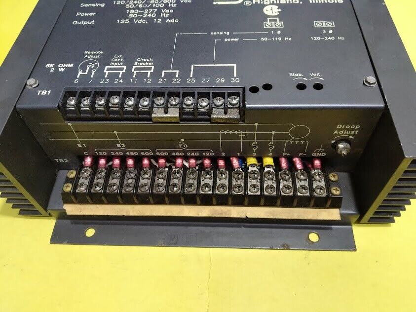 Basier Electric SSR 125-12NF 9 1859 00 106 Statis Voltage Requlator 190131-40 Ma - Image 3