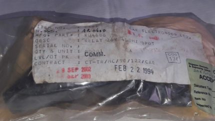 KU4686 Relay 26V 400HZ 3PDT KU4686 CAE Electronics LTD