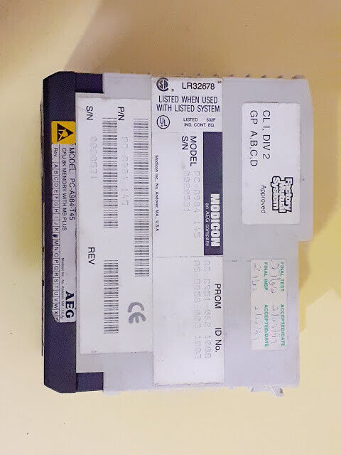 AEG Modicon PC-A984-145 Rev L CPU 8K Memory With MB PLus PCA984145 - Image 5