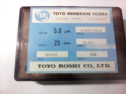 TOYO ROSHI CO. LTD TM-500 TOYO MEMBRANE FILTERS Pore Size 5.0 Marine Store Spare