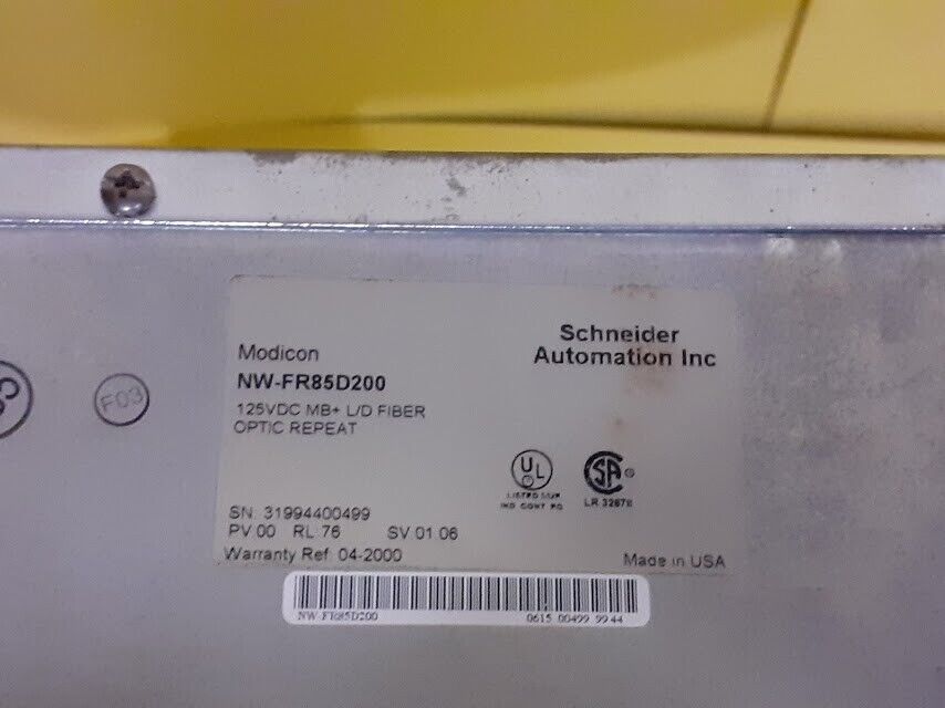 Schneider AEG Modicon NW-FR85D200 MB+Line/Drop Fiber Optic Repeater 1 Port Spoil - Image 4