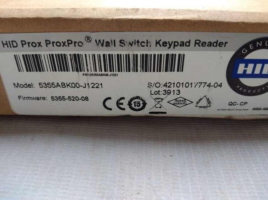 Johnson Controls HID 5355ABK00-J1221 5355-520-08 Proximity Reader With Keypad - Image 3