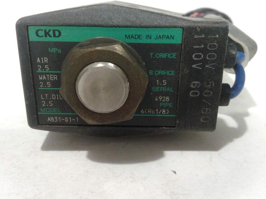 New CKD AB31011 CKD Solenoid valve 100V 50Hz 110V 60Hz Oasismachinery