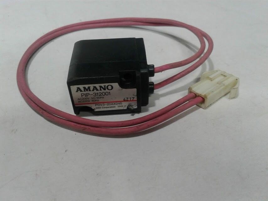 Amano PIP-312001 200VAC pulse solenoid valve PDV3-20Ax245 CKD Corporation - Image 9