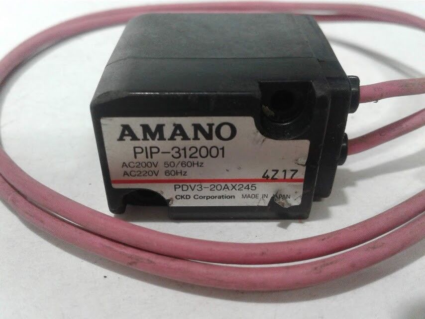 Amano PIP-312001 200VAC pulse solenoid valve PDV3-20Ax245 CKD Corporation