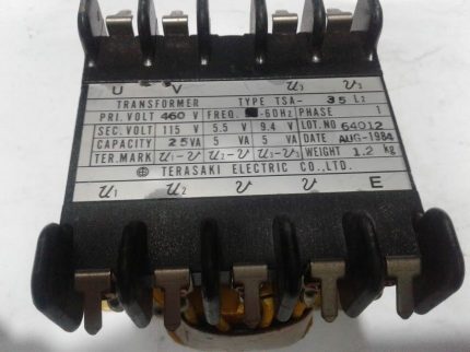 Terasaki TSA-35 L2 Pri 460V Sec 115V Transformer New
