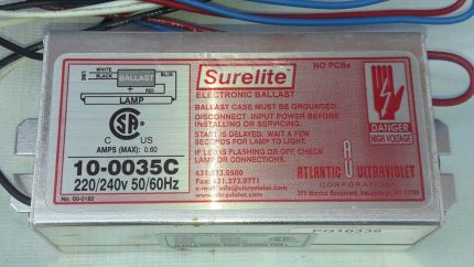 ATLANTIC Ultraviolet 10-0035C Surelite Electronic Ballast PG10338 For UV Lamps