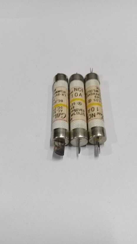 Utsunomiya Electric NC1 10A AC 500V DC 250V Cello-Lite Fuse NC1 Lot of 3 - Image 3