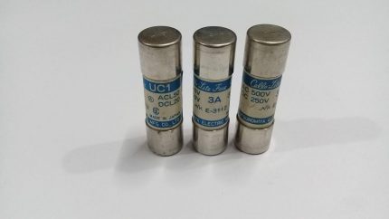 Utsunomiya Electric UC1 3A AC 500V DC 250V Cello-Lite Fuse UC1 Lot of 3